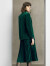 颜域颜域丝绒西装外套百褶半身裙两件套女2023新款冬季职业高级感套装 绿色 XL/42