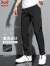 猫人（MiiOW）休闲裤男士春夏季薄款直筒长裤透气速干运动裤子男 黑色 5XL 