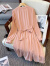西婵悦轻奢装女春季新款显瘦圆领色洋气系带减龄连衣裙 黑色 4XL(建议165-180斤)