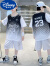 迪士尼（Disney）儿童23号篮球服夏季速干套装男童运动中大童短袖两件套男孩训练服 红色 120
