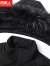 南极人羽绒服男中老年中长款加厚保暖连帽老年人外套男装冬爸爸装 中长款-无毛领-黑色 4XL(可穿185-200斤)