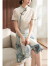 皮尔卡丹中国风妈m夏装短袖改良旗袍裙子母亲节中年女士显瘦洋气连衣裙套 图片色 XL