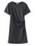 绿夕（REAXUR）休闲T恤裙子夏天女装2024夏季新款收腰矮小个子连衣裙气质高级感 灰色 XL（建议120斤-130斤）