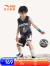 安踏儿童套装男大童篮球套2024年季新款速干潮流比赛套KT系列 梦幻黑-3 140cm