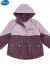 迪士尼童装女童棉服冲锋衣外套2023新款洋气冬季夹棉中大儿童加绒加厚 紫色 120