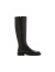 思加图冬季新款骑士靴长靴高筒靴时装靴女皮靴D2573DC3 黑色（绒里） 35