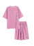 迪士尼（Disney）男童夏季套装2024新款儿童夏装短袖运动服薄款大童夏款帅气时髦潮 粉色 120cm
