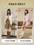 爱居兔冬季新款经典时尚风衣版型双面呢大衣EWDSD4N717A 米白43 160/84A/M