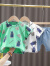 奥特曼品牌儿童服饰夏满印小熊圆领T恤衫1岁儿童夏装2-4岁男童套装童装 绿色 80cm
