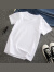 鸿思麟伊（HONGSILINYI）白色T恤女夏棉基础款短袖女修身不透纯色体桖白t打底 白色圆领 M