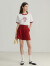 范思蓝恩×谷子粒联名 22FS2546白色原创短袖t恤设计感女夏季正肩 复古红 魔法朋友 XS