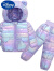 迪士尼（Disney）反季春秋儿童春秋棉衣外套宝宝婴儿洋气羽绒棉服套装男童女童棉袄 宝蓝色(炫彩套装) 80cm