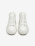 百思图冬季商场新款运动马丁靴及踝小白皮靴厚底女短靴VHD05DD3 白色 37