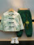 迪士尼（Disney）男童汉服套装2023新款宝宝秋款中式改良唐装中小儿童 绿色 +同款荷包  春款 110cm 110 身高左右