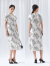 Silique丝丽2024夏季新款女原创19姆米真丝印花显瘦气质创意时尚女连衣裙 白色 XL