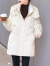 筱韩舒高端品牌羽绒服女冬季韩版时尚肌理感90白鸭绒绒设计感小众外套M5 米白色 S