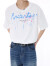 智时代（WISDOM AGE）. 2024春夏新品 韩版宽松圆领白色印花T恤 男女情侣款 白色 XL