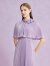 拉珂蒂（La Koradior）2024商场同款新款名媛紫色礼服公主长裙连衣裙 灰紫罗兰 M