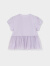 Gap女童2024春季新款圆领logo蓬蓬纱短袖T恤公主风上衣890373 紫色 120cm(XS)亚洲尺码