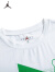 NIKE JORDAN 耐克童装男童短袖T恤2023夏季新款儿童休闲短T上衣 纯白色 135/64(XS)