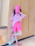 迪士尼（Disney）女童夏季套装短袖POLO衫韩版中大童学院风女孩运动短裤儿童两件套 紫色 套装【无包】 160