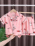 迪士尼（Disney）儿童冰丝睡衣夏季薄款男童女童睡衣夏短袖小孩空调服家居服套装 粉色小兔 120 100-110厘米45斤内