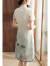 皮尔卡丹中国风妈m夏装短袖改良旗袍裙子母亲节中年女士显瘦洋气连衣裙套 图片色 XL