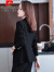 皮尔卡丹西装外套女春秋2024新款感气质女神范职业套装小个子西服 单件黑色西装 S
