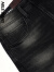ABLE JEANS【直筒滑板裤】男士宽松直筒绒里质感牛仔裤 【高弹】烟灰黑-加绒款 30/32