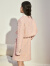 西遇粉色小香风套装2024春季新款气质名媛外套搭半裙需分开拍 粉色 M