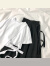 绫庭鹰夏季套装女小个子学生韩版不规则绑带短袖t恤+中长款半身裙两件套 白色绑定T恤(单件) S 建议70-90斤
