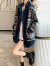 Tiroufen新装牛仔拼接针织外套女假两件洋气慵懒风毛衣开衫秋季新款欧洲站 图色 XL