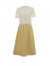 苏洛琳（SULUOLIN）2024新款夏天白色气质连衣裙女士套装中长款度假裙小个子衣服 白色上衣+黄色裙子 S
