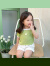 宫钰悦女宝宝短袖T恤夏新款婴儿T恤小童方领上衣洋气时髦 绿白条纹 方领T恤 80 建议身高(70-80cm)