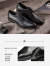 bosssunwen男鞋舒适商务休闲皮鞋时尚系带商务皮鞋男士正装德比婚鞋 黑色 42码(260)
