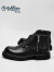 金利来（goldlion）皮鞋 酷雅先生系列 冬季新款加绒保暖厚底短筒正装皮靴 黑色 39