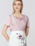 欧柏兰奴（OMNIALUO）商场同款欧柏春夏季新款T恤女设计感小众短袖上衣女OAXE7060 P16粉紫 M