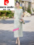 皮尔卡丹小香风蕾丝套装女2024年夏季新款时尚高级感气质名媛半身裙两件套 粉色 L