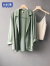 棉致雪纺西装外套女夏季韩版薄款设计感小众英伦风小西装 绿色 M
