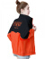 浪莎（LangSha）2024夏装新款防晒衣拼接撞色宽松休闲夹克运动棒球服外女 橘红色 XL(建议115斤-130斤)