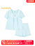 巴拉巴拉女童睡衣套装夏季儿童家居服中大童小童公主印花甜美时尚 蓝色调00488 90cm