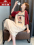 俞兆林睡裙女夏季短袖中长款网红可爱睡衣薄款加大码胖mm2-300斤家居服 草莓熊纯棉睡裙(灰色) L 105-120斤