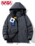 NASA XVVX联名冲锋衣男女户外进藏旅行登山服外套可拆卸帽子防风防水夹克 男款黑色 M