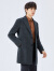 雅戈尔（YOUNGOR）男装大衣男两粒单排扣合体版型商务大衣羊毛混纺厚实保暖商场同款 灰蓝 175/96A