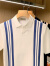 罗蒙（ROMON）轻奢休闲时尚青年修身带领t恤衫男士 夏季轻商务针织polo男短袖 白色 S ( 105-119斤 )