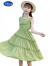 迪士尼（Disney）女童连衣裙夏季2024新款韩版儿童裙子童装女孩网红公主裙夏装薄款 #2151绿色 110cm