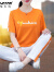 啄木鸟广场舞服装新款运动套装女夏季杨丽萍跳舞团队服两件套 橙色 M 建议80-95斤