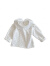 莱科牛婴童T恤2023春装儿童娃娃领长袖打底衫百搭长袖体恤上衣 米白 73码