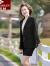 俞兆林（YUZHAOLIN）妈妈装2024年新款中老年女装中年春季时尚西装 外套皮红色 4XL(建议140斤-155斤)