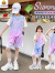 G.DUCKKIDS轻奢儿童夏季女童篮球服套装短袖球衣中大童速干运动服假两件ARN 蓝色11号 170